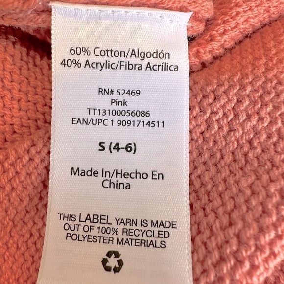 NWT Time and Tru Crewneck Short Sleeve Sweater Pink Camellia Size Small - Picture 12 of 15